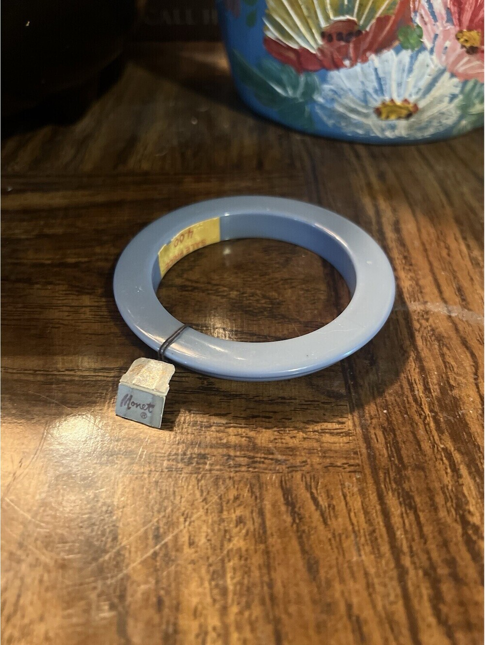 NWT Monet Bangle Vintage Grey Blue Bangle Plastic Bracelet
